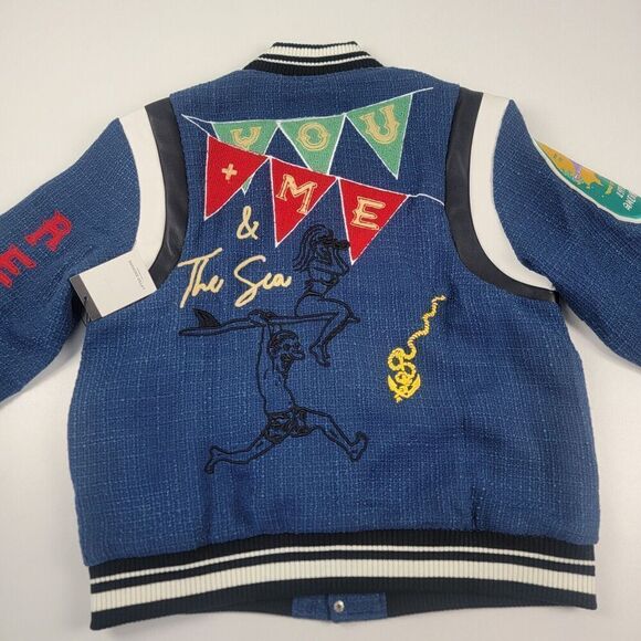 Lifted Anchors Lovers Surf Club Varsity Letterman Jacket Men's Large NWT - Picture 11 of 12